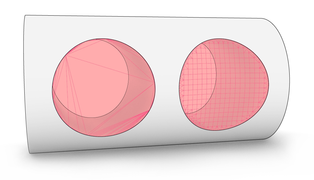 Trim meshes and cap holes • parametric by design